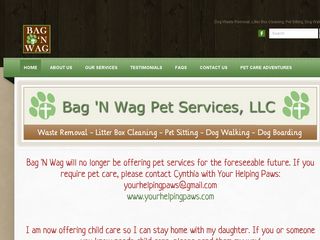Bag N Wag Pet Services LLC | Boarding