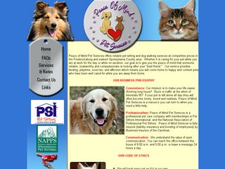 Peace Of Mind Pet Services | Boarding