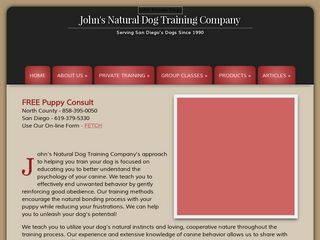 Johns Natural Dog Training Company | Boarding