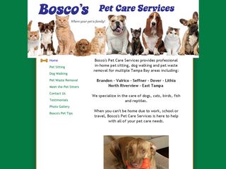 Boscos Pet Care Services | Boarding