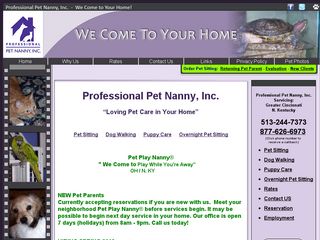 Professional Pet Nanny Inc. Cincinnati