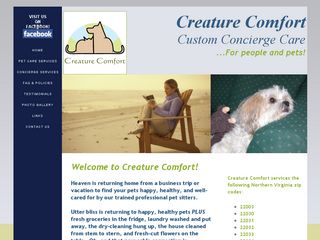 Creature Comfort Custom Concierge Care Fairfax
