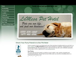 La Mesa Pet Hotel | Boarding