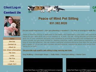 Peace of Mind Pet Sitting Pacific Grove