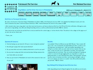 Fairmount Pet Service Philadelphia
