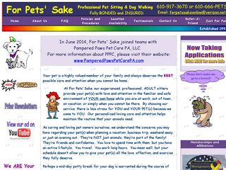 For Pets Sake | Boarding