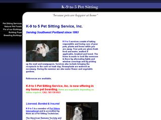 K 9 to 5 Pet Sitting Service Inc. | Boarding