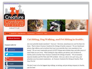 Creature Comforts Pet Sitting of Seattle | Boarding