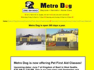 Metro Dog Seattle | Boarding