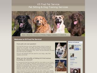 K9 Fred Pet Service Pet Sitting Dog Trainer Dog Walk | Boarding